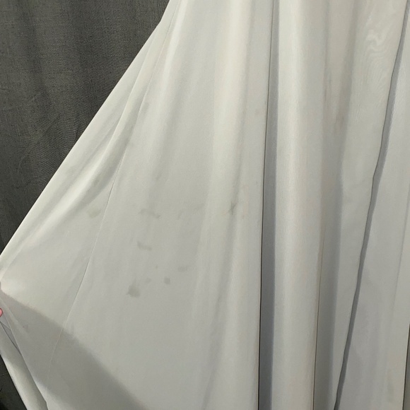 AZAZIE “Bondi” Pistachio A-Line Ruffled Chiffon Floor-Length Bridesmaid Dress - Picture 8 of 8